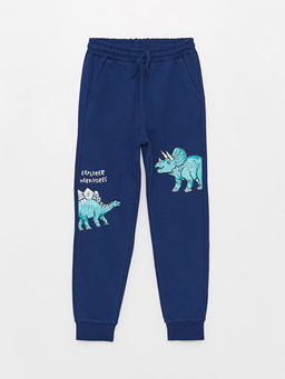 Bisiklet Yaka Bask?l? Uzun Kollu Erkek ?ocuk Sweatshirt ve E?ofman Alt? - Waikiki фото 3