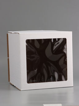 Коробка для торта, кондитерская, белая, с окном 30 х 30 х 30 см Набор 5 шт