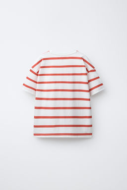 CAMISETA RAYAS HEAVY WEIGHT TEXTO / Raya Roja - Zara фото 2