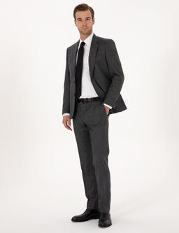 Antrasit Slim Fit Tak_m Elbise - Cacharel фото 3