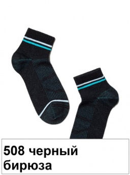 Носки дет. ACTIVE 13С-34СП,р.16-18 (72/48) - 508 черный-бирюза - Conte elegant фото 2