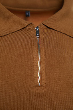 Camel Slim Fit Polo Yaka Triko Kazak TMNAW24KZ00076 - Trendyolmilla фото 8