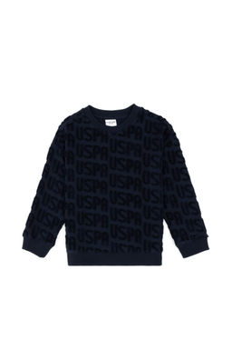 Erkek _ocuk Lacivert Bisiklet Yaka Sweatshirt