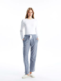 Beli Lastikli Puantiyeli Kad?n Polar Pijama Alt?