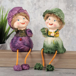 Цена за 2 шт. Фигурка Капуста висячие ножки 2 штуки набор / 8236 /уп 48/