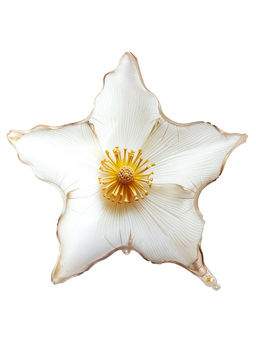 Воздушный шар фольгированный 31" "Белый цветок" инд.уп.