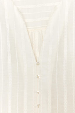 RUSTIC STRIPED BLOUSE - Zara фото 8