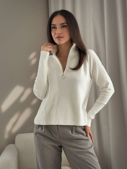 Свитер Саймон (белый) One Size