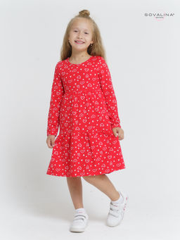 Платье Тиана сердечки на красном - Sovalina фото 6
