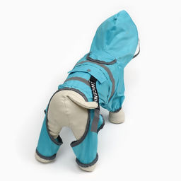 Комбинезон для собак, демисезонный с козырьком, размер 3ХL (ДС 50, Ог 67, ОШ 51 см), голубой 93812 - Simaland фото 4