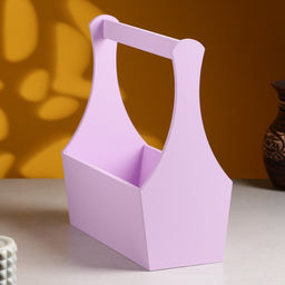 Кашпо деревянное Виллиан Лонг, с ручкой, 2512,510(28) см Сиреневый - Дарим красиво фото 2