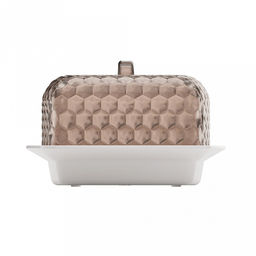 Масленка пластмассовая "Мозаика" 18х12х7см, бело-тонированный (Россия)