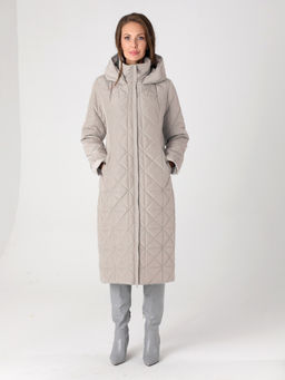 24307 Пальто дем. серо-песочный - Dizzyway фото 3