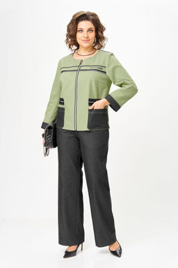 Костюм Aira Style 24249 зелёный-графит