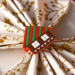 Цена за 3 шт. Кольцо для салфеток Доляна Зимний домик, 66 см