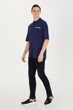 U. S. Polo Assn Мужская темно-синяя футболка-поло оверсайз - U.s. polo assn фото 6