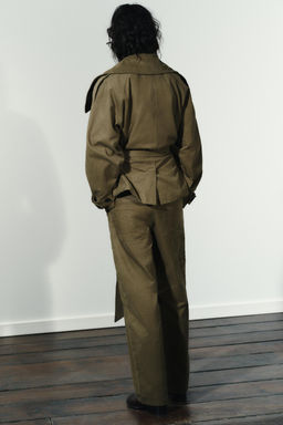 BELTED COTTON TRENCH COAT - Zara фото 6