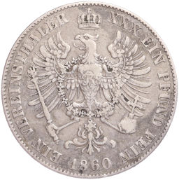 1 союзный талер 1860 года Пруссия