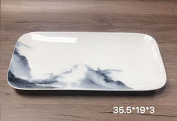 Блюдо прямоугольное Мрамор / DR-1008 /уп 22/ 35,5х19 см