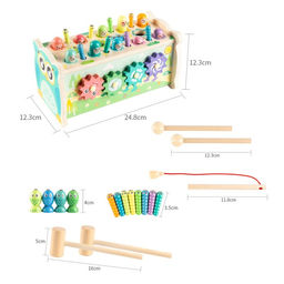 Логический центр 4 в 1 «Рыбалка, стучалка, металлофон, крутилка» 12.5×12.5×24.5 см