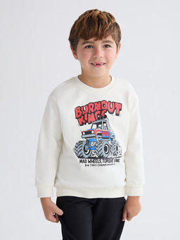 Bask?l? Erkek ?ocuk Sweatshirt ve E?ofman Alt?