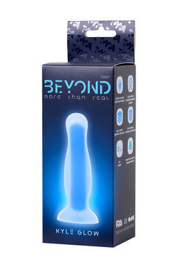 Анальная втулка светящаяся в темноте Beyond by Toyfa Kyle Glow, силикон, прозрачный, 10 см  фото 7