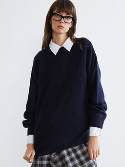 Bisiklet Yaka Kad?n Triko Kazak