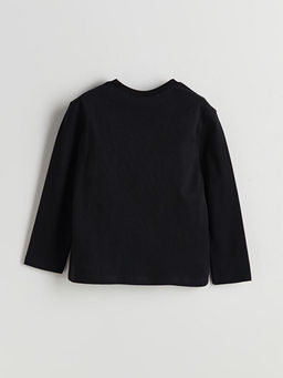 Bisiklet Yaka Bask?l? Erkek ?ocuk Ti??rt