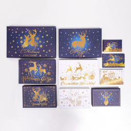 Набор коробок 10 в 1 «Сказочные олени», 30.5×19×12.5 — 12×7×4 см