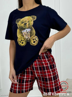 Пижама женская футболка шорты - Bruno фото 2