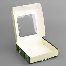 Цена за 5 шт. Коробка подарочная сборная с окном, упаковка, «23 февраля», 13×13×3 см