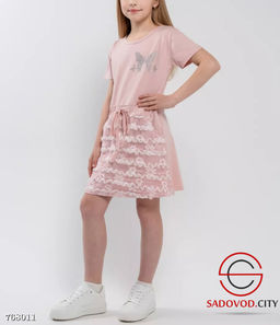 Детское летнее платье с принтом