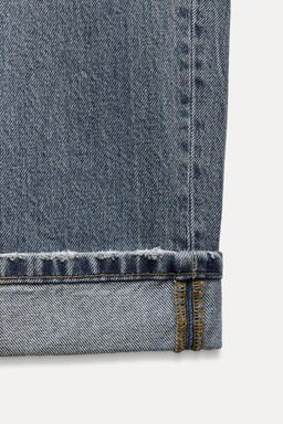 RELAXED FIT FOLD-UP LOW-RISE JEANS - Zara фото 10