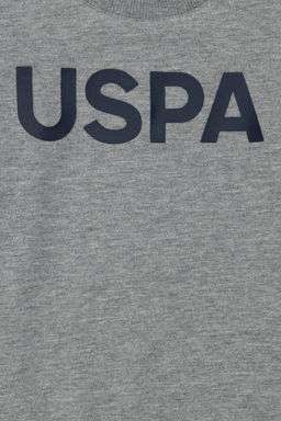 Серая меланжевая базовая толстовка для мальчика - U.s. polo assn фото 7