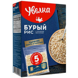 У Крупа в пакет для варки Рис Бурый 80г