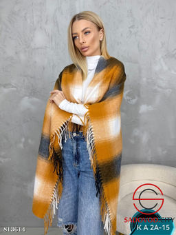 Тёплые палантины 140*135 см.