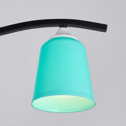 Цена за 2 шт. Плафон универсальный "Цилиндр"  Е14/Е27 лазурный 11х11х12см