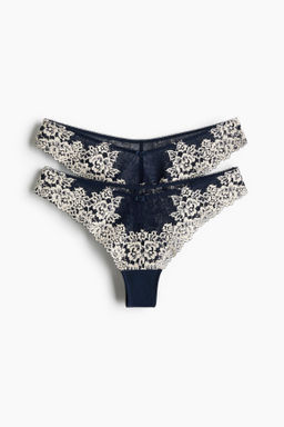 Pack de 2 bragas Brazilian de encaje - H&m фото 2