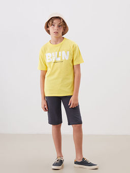 Bisiklet Yaka Berlin Bask?l? Erkek ?ocuk Ti??rt