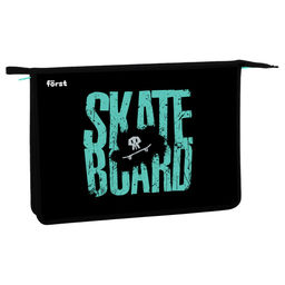 Папка для тетрадей А4, молния сверху F?rst "Skateboard" (FT-PP-A40412) пластик
