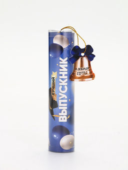 Ручка в тубусе "Лучший Выпускник", пластик, синяя паста, 1.0 мм