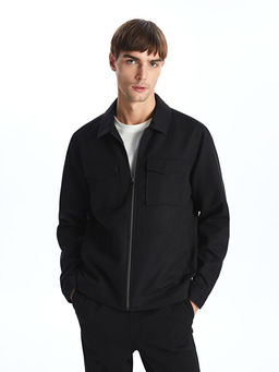 Slim Fit G?mlek Yaka Erkek Ceket
