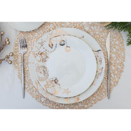 Тарелка фарфоровая десертная Доляна Праздничное настроение, d=20,5 см, цвет белый фото 6