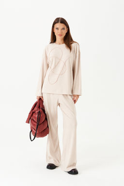 Новинка!комплект женский 2-х предметный (джемпер+брюки) - Elletto фото 2