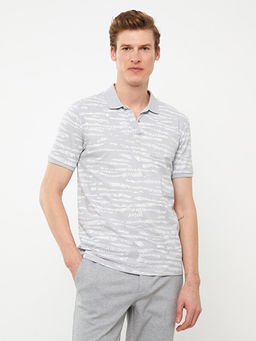 Polo Yaka K?sa Kollu Desenli Pike Erkek Ti??rt