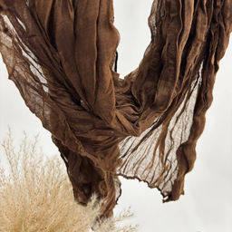 Палантин 180*85см однотонный 33-0001 шоколад