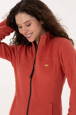 Kad_n Kiremit Fermuarl_ Dik Yaka Polar Sweatshirt - U.s. polo assn фото 2