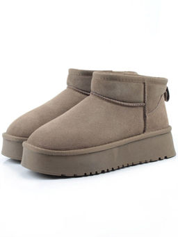 04-PF8520-6 KHAKI Угги женские (натуральная замша, 100% шерсть)