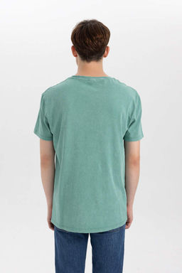 Футболка стандартного кроя с круглым вырезом и короткими рукавами с принтом - Defacto фото 6