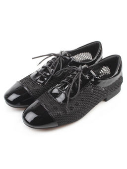 03-H17C-30AG BLACK Полуботинки женские (натуральная кожа)